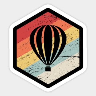 Retro Vintage Hot Air Balloon Graphic Sticker